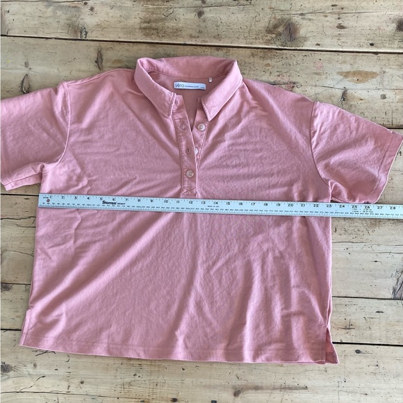 Boxy oversize old pink polo size Large - Picture 7 of 10
